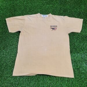 Vintage Fishing Shirt Womens Large 22x27 Yellow Hookers